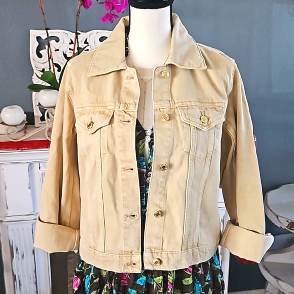 Michael Kors Khaki Denim Jacket NWT